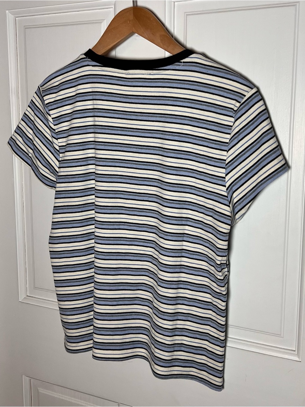 Maeve Navy and White Striped Short-Sleeve Crewneck Tee - Picture 10 of 12